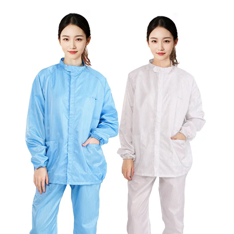 Anti static split collar suit