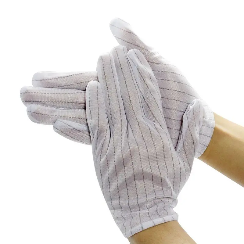 Striped anti-static gloves @ 10 pairs